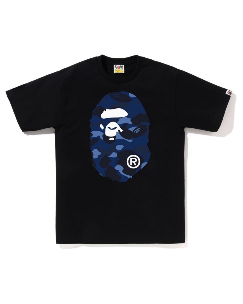 T Shirts Bape Big Ape Head Noir Homme | ZXW-19683434